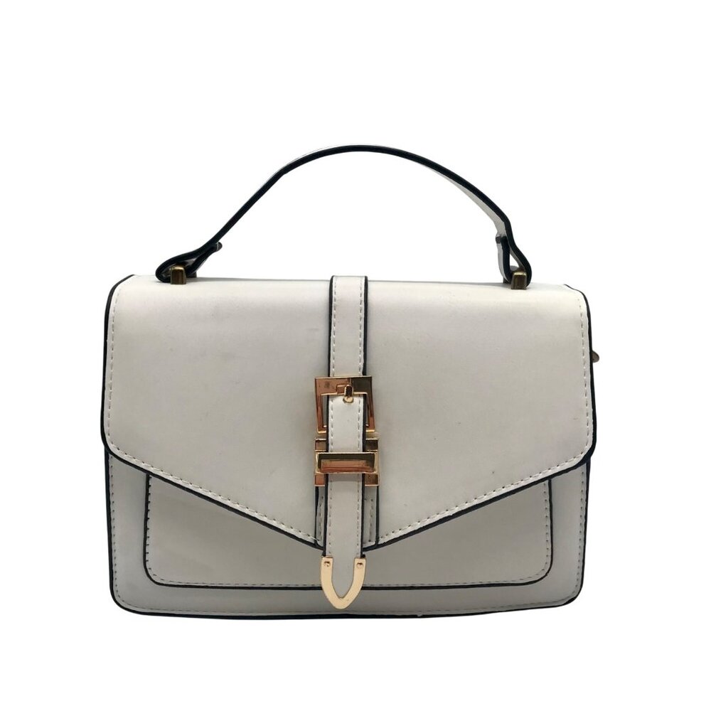 White Faux Leather Crossbody bag